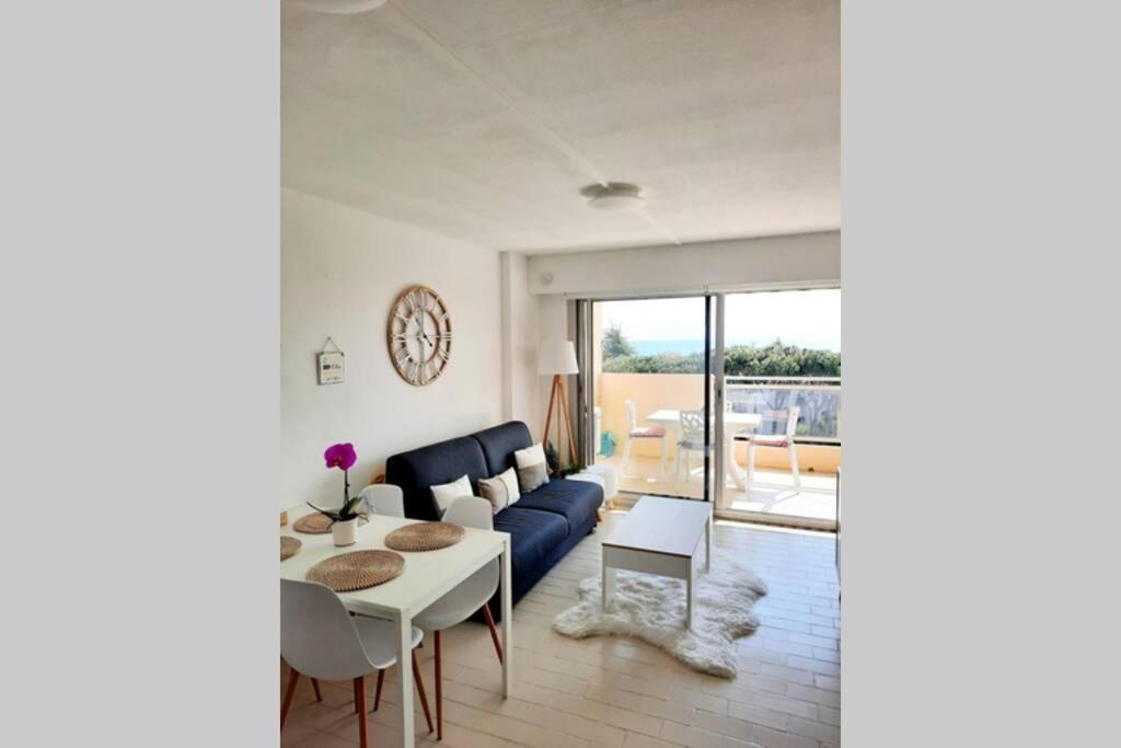 Ferienwohnung T2 Avec Magnifique Vue Mer, Piscine, Clim, Parking Antibes Exterior foto