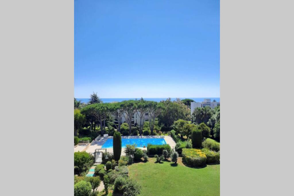 Ferienwohnung T2 Avec Magnifique Vue Mer, Piscine, Clim, Parking Antibes Exterior foto