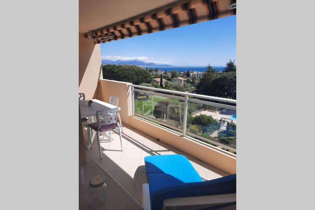 Ferienwohnung T2 Avec Magnifique Vue Mer, Piscine, Clim, Parking Antibes Exterior foto